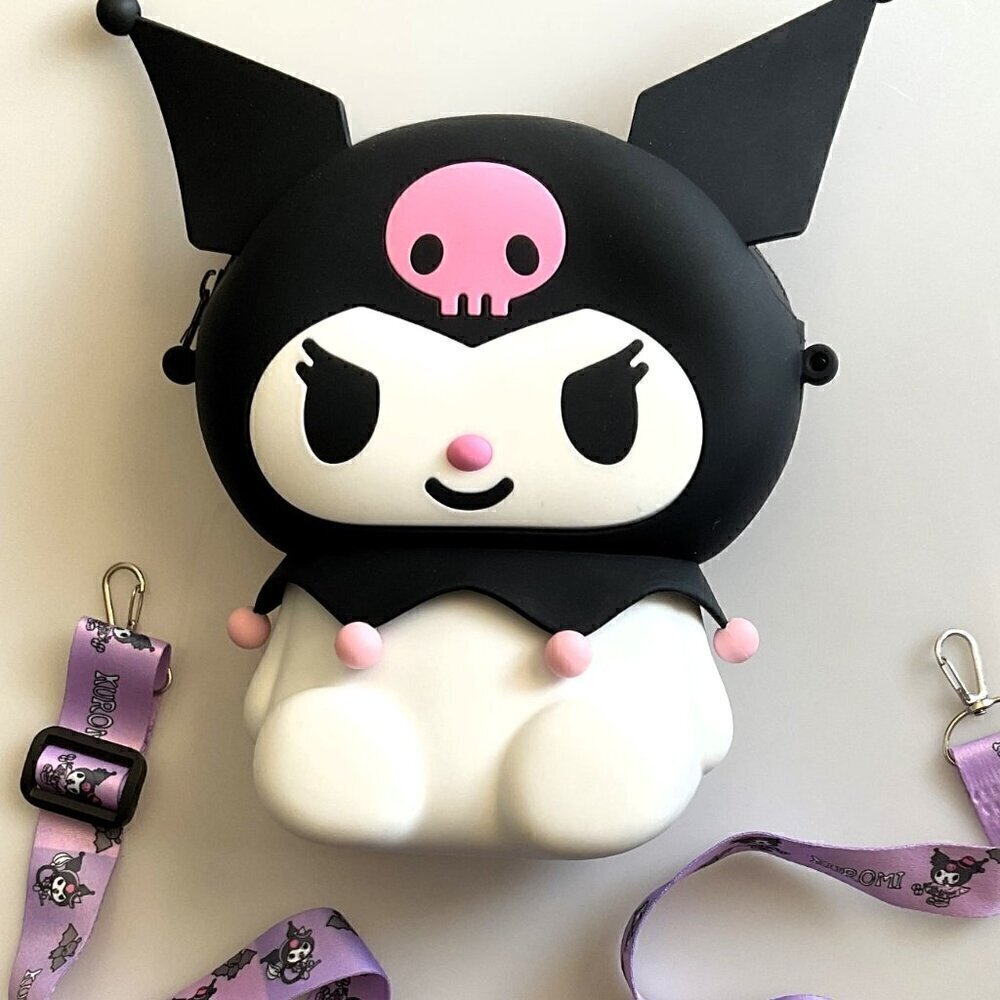 NEW Sanrio Kuromi Silicone Crossbody Bag Purse Detachable Strap Anime NWOT